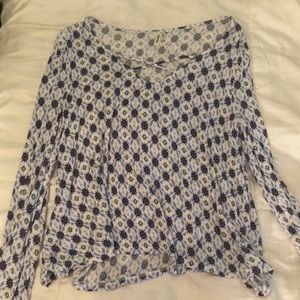 Multi colored patterned shirt
